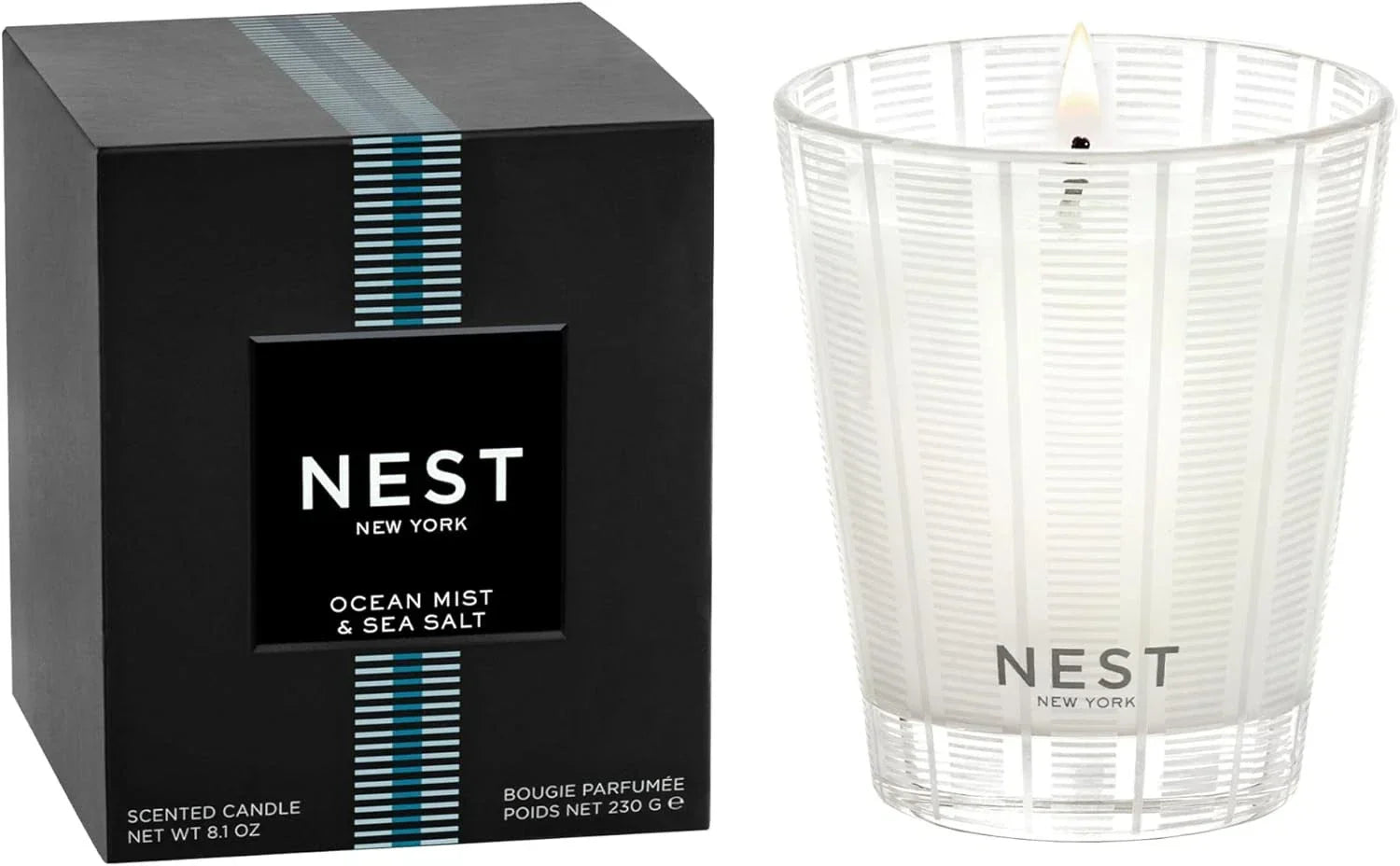 New York Scented Classic Candle, Ocean Mist & Sea Salt - 8.1 oz